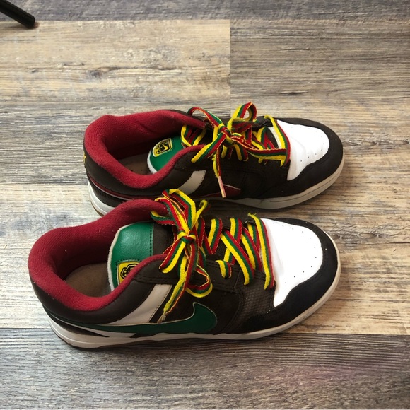 Nike Dunk Air Morgan 6.0 SB LOW kids Shoes Brown, red and green - Size 3 - Picture 6 of 13